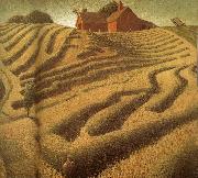 Grant Wood Make into Hay USA oil painting artist